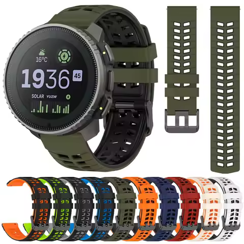 Silicone Sports Strap For SUUNTO VERTICAL Watch Band SUUNTO 9 5 PEAK PRO DLC/ RACE 2/S/ RUN/OCEAN 22