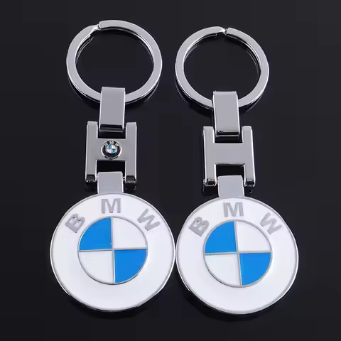 Car Emblem Metal Key Keyring White Key Chain For BMW Series X1 X3 X4 X6 E90 E91 I3 I4 F30 F48 F30 F1