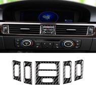 Car Central Air Vent Decorative Sticker For BMW 3 Series E90 E92 E93 Carbon Fibre Interior Sticker For Left And Right Drivers