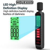 HOUEVIYS Noise Meter, 30-130dB 125Hz-8KHz Sound Level Meter, Professional Digital Display Windproof 