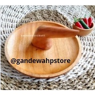 KAYU Wood Uleg Cobek 1 Set / Mahogany Wood Uleg Cobek