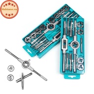 TATER Hand Tap and Die Set 12/20Pcs M3-M12 Straight Taper Portable Drilling Tools for Outdoor Emerge