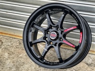 New Car Sport Rim THAILAND RAYS CE28 Wheels 15x6.5J 8x100/114.3 ET40 Gloss Black - READY STOCK