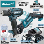 MAKITA 12V Cordless Combo Set RM950 ( DF333DWYE 12V Cordless Driver Drill & JR105DZ 12V Cordless Rec