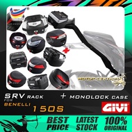 SET KOMBO KOTAK/BOX GIVI B27/B270/B32/B33/B34/B360/B42/B45/E250/E30/E43 TOP CASE + GIVI BENELLI 150S