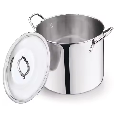 ICUTE-8-Qt Stainless Steel Stock Pot with Metal Lid