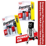 Energizer Max Powerseal Alkaline Battery AA / AAA (2+1 Value Pack) / 9V