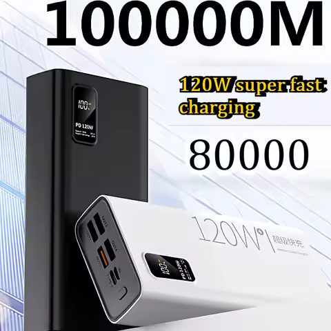 80000 MAh Long-lasting Power Bank 100000 MAh Large Capacity 120W Super Fast Charging Long Endurance 