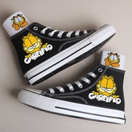 ❇﹍☋  Signed a new canvas shoes summer breathable sandals female cute Garfield high help small origin