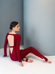 瑜伽緊身衣褲，unitard。有機棉連身衣。健身服。瑜伽服