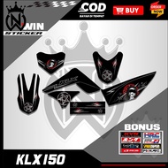 Striping KLX 150 TRANSPARENT STICKERS KLX 150 LATEST LADY SANTANIC DESIGN LIST VARIATIONS