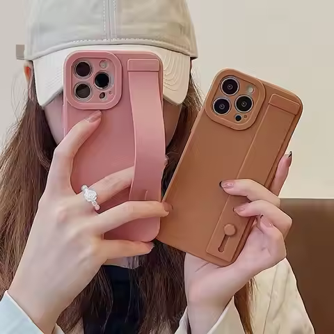 Hand Band Silicone Case For Iphone 12 11 13 14 Pro Max Plus Mini X Xs Xr 7 8 14plus 14pro Wrist Stra