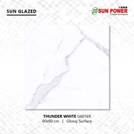 Keramik Lantai Body Putih Glossy - Thunder White 60x60 | Sun Power