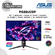 ASUS ROG Swift OLED PG32UCDP Gaming Monitor - 31.5" OLED, Dual Mode (4K 240Hz & FHD 480Hz), 0.03ms, 
