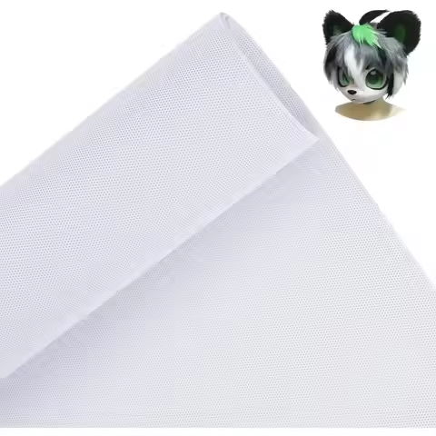 1 pc Custom Fursuit Eye Mesh 39x11.8inch White PVC Net 0.45mm Thick Waterproof Printable Mesh for Fu