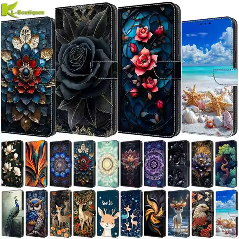 Painted Pattern Wallet Flip Case for Honor Magic7 Pro Magic 6 Lite Magic 5 Pro Magic4 Lite Protectiv