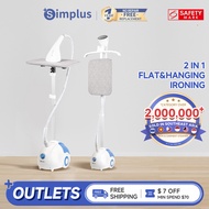 Simplus 2000W Iron Steam Garment Steamer 11-Iron Mode Stainless Steel Soleplate 34g/min Steam Output