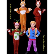 flora fauna costume kids costume cosplay Beruang kartun haiwan besar kepala botak kostum kanak-kanak