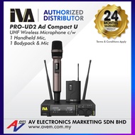 IVA PRO-UD2 Advance Compact U UHF Wireless Microphone c/w 1 handheld mic, 1 bodypack & mic
