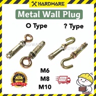 5pcs Screw Hook Wall Plug/M6 M8 M10/Hook Bolt Sleeve Anchor/Eye Bolt/Steel WallPlug/Metal Wall Plug/
