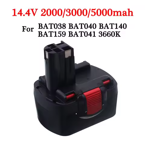 14.4V 2.0/3.0Ah 5.0Ah Ni-CD Rechargeable Battery For bosch Drill Screwdriver BAT038 BAT040 BAT140 BA