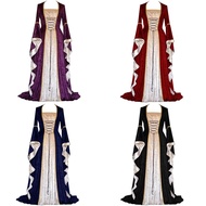 Sophisticated Long Sleeve Renaissance Dress for Cosplay and Historical Reenactments