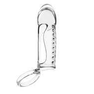 HK LETEN - Crystal Penis Sleeve Attack Male Delay Soft Silicone Penis Sleeve Condom Enlargement Exte