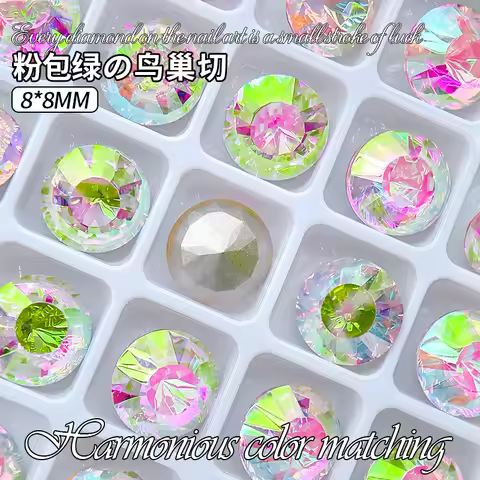 K9 Crystal Pink Green AB Mixed Shaped diamonds Pointed bottomed Gems Used for earrings necklaces Nai