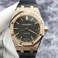 Aibi Royal Oak Series 15452OR Dark Gray Dial 18K Rose Gold Original Diamond Calendar Automatic Machinery Audemars Piguet