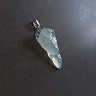 通體18k金鑲嵌 | 高冰緬甸翡翠眼鏡蛇小吊墜 | 玉吊墜吊