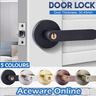 Door Lock Handle Door Lock Set Room Door Lock Bedroom Door Lock Tubular Lever Lock Tombol Pintu Bili