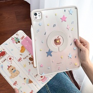 ZOYU | Ốp lưng Acrylic Protective Case For iPad Pro Rotatable Air7 New iPad 11 Mini7 Magnetic Split