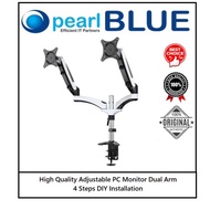 High Quality Adjustable PC Monitor Dual Arm - 4 Steps DIY Installation - Super Firm