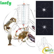 LANFY Crab Catching Tool, Fish Cage Lure Trap 8 Laps Crab Fishing Cages, Bait Cage Stainless Steel S