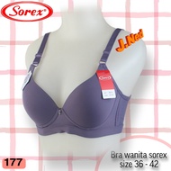 J177 Sorex Women's Thin Foam Bra Without Wire Cup B Three Hooks Size 36 38 40 42