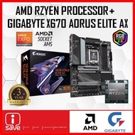 GIGABYTE X670 AORUS ELITE AX AM5 DDR5 MOTHERBOARD + AMD RYZEN 3 / RYZEN 5 / RYZEN 7 / RYZEN 9 CPU CO