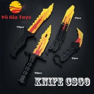 Đồ Chơi Lắp Ráp Mô Hình Knife CSGO Butterfly / M9 bayonet / Karambit / Flip / Bowie / Marble Fade Vớ