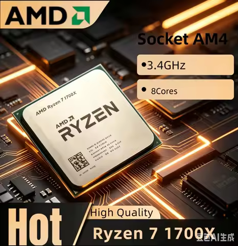 New AMD Socket AM4 Ryzen 7 1700X R7 1700X 3.4 GHz 8-Core CPU Processor YD170XBCM88AE