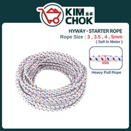 HYWAY Starter Rope (3mm, 3.5mm, 4mm, 5mm) Sell in Meter | Nylon Tali Starter Tali Mesin Rumput