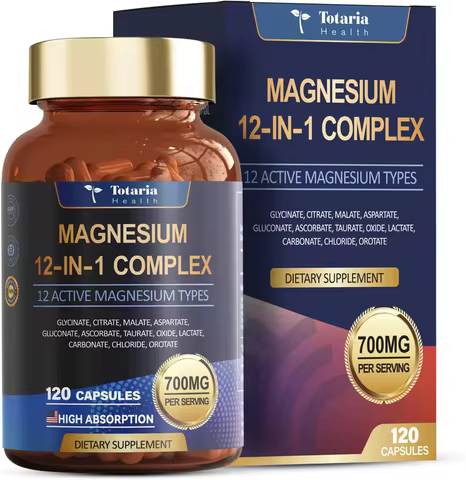 Magnesium Complex 700mg 12 in 1 Magnesium Supplement with Glycinate Citrate Malate Oxide Taurate Asp