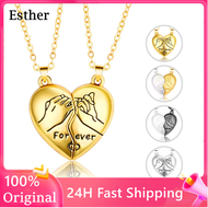 👫Couple Necklace For Gf And Bf Magnetic Heart Necklace Pawnable 18k gold pawnable necklace for women silver necklace for men Stainless Steel Necklace for Couple aesthetic Wedding Necklace couple love 2pcs magnet gold jewelry Forever couples gift ideas