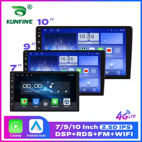 2 Din Car Radio Carplay Android Auto 7 9 10 Inch 4G 64G Universal Multimedia Player DSP AM RDS AHD G