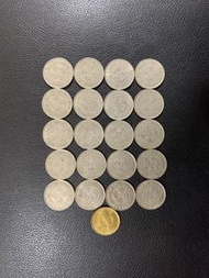 （銀色伍毫20枚1965年）香港硬幣英女王伊利沙伯二世銀色1965年五毫 Government of Hong Kong Queen Elizabeth ll 1965 $0.5