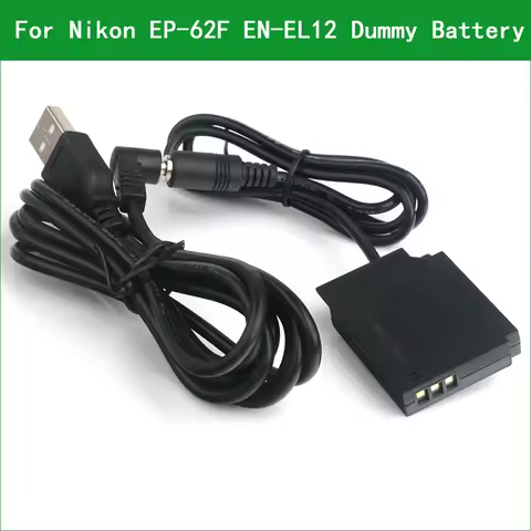 EN-EL12 Dummy Battery EP-62F Power Connector USB Cable for Nikon COOLPIX S9100 S9200 S9300 S9400 S95