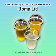 12oz/16oz/22oz PET Cup with 95mm Dome PET Lid (100 pcs)/BOBA TEA CUP/ BUBBLE TEA CUP