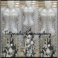 One set of party sequin kebaya + long torso + sequin skirt + shawl can