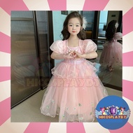 hiCosplaydy Kids Party Gown Princess Elegant Gown Princess Flower Girl Dress
