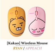 [Kakao Friends] Kakao Friends Wireless Mouse Silent Cute Low Noise Mouse Ryan Apeach Home Office Acc