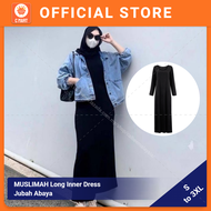 Inner Jubah Abaya Long Sleeve Kaftan Muslimah Inner Dress Super Soft and Cooling Fabric Spandex