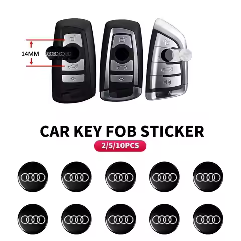 14mm Aluminum Car Remote Key Stickers Auto Badge Accessories For Audi A7 A8 A3 A4 A5 A6 TT Q3 Q5 Q7 